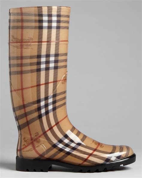 burberry mens rain boots|Burberry haymarket rain boots.